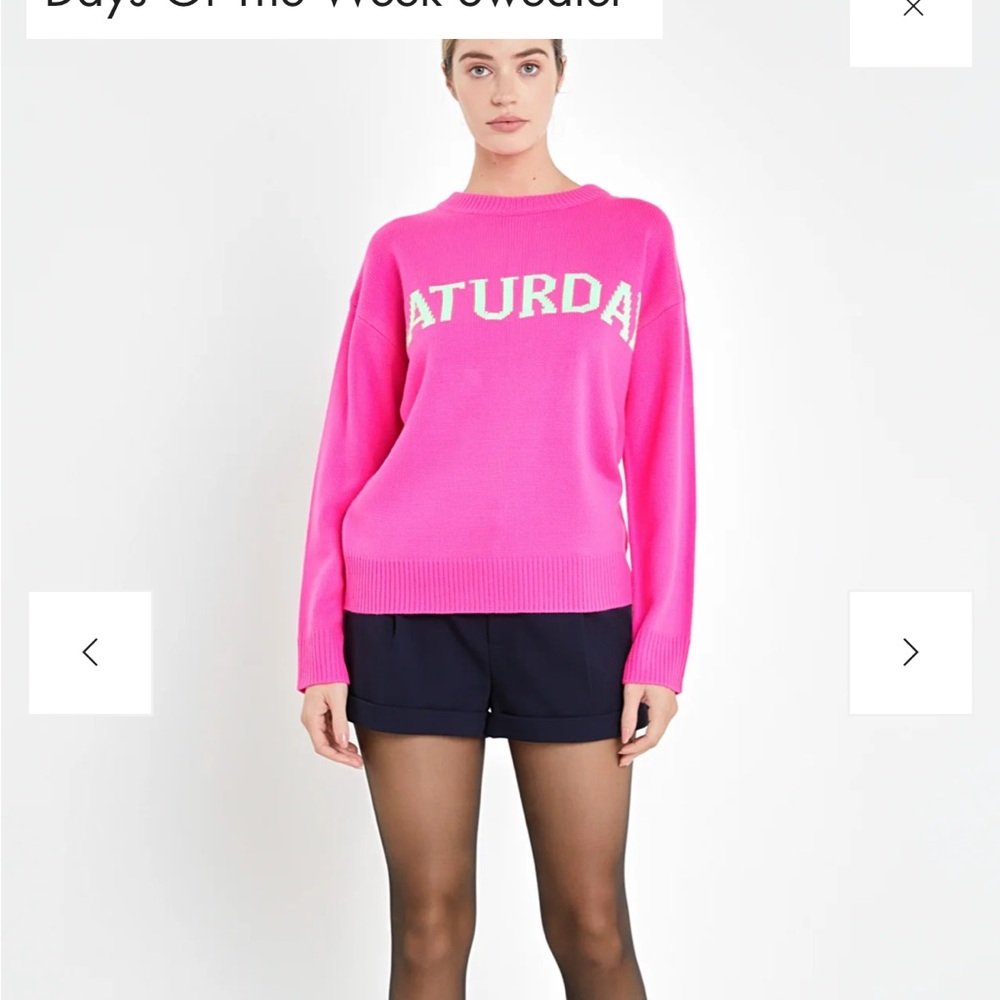 Neon Pink Saturday Sweater